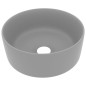 vidaXL Luxuriöses Waschbecken Rund Matt Hellgrau 40x15 cm Keramik vidaXL Luxuriöses Waschbecken Rund Matt Hellgrau 40x15 cm Keramik