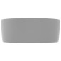 vidaXL Luxuriöses Waschbecken Rund Matt Hellgrau 40x15 cm Keramik vidaXL Luxuriöses Waschbecken Rund Matt Hellgrau 40x15 cm Keramik