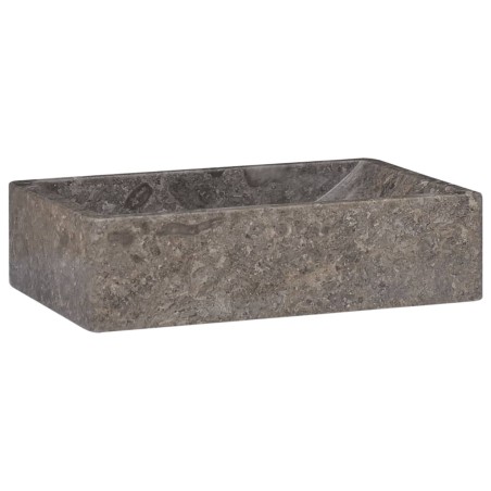 vidaXL Waschbecken 45x30x12 cm Marmor Hochglanz-Grau 