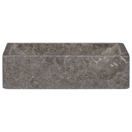 vidaXL Waschbecken 45x30x12 cm Marmor Hochglanz-Grau 