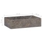 vidaXL Waschbecken 45x30x12 cm Marmor Hochglanz-Grau vidaXL Waschbecken 45x30x12 cm Marmor Hochglanz-Grau