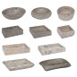 vidaXL Waschbecken 45x30x12 cm Marmor Hochglanz-Grau vidaXL Waschbecken 45x30x12 cm Marmor Hochglanz-Grau