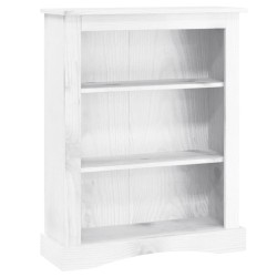 vidaXL Bücherschrank 3 Fächer Mexiko-Stil Kiefernholz Weiß 81x29x100cm