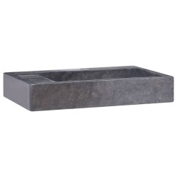 vidaXL Waschbecken Schwarz 58x39x10 cm Marmor