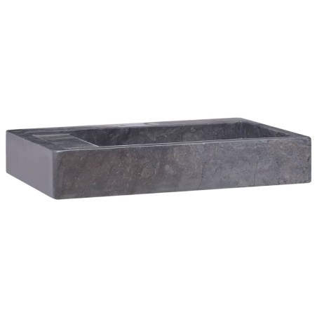 vidaXL Waschbecken Schwarz 58x39x10 cm Marmor