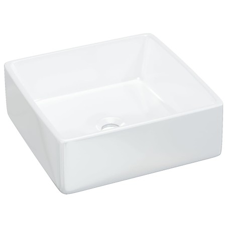 vidaXL Waschbecken Weiß 37x37x13 cm Keramik Quadratisch