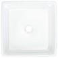 vidaXL Waschbecken Weiß 37x37x13 cm Keramik Quadratisch vidaXL Waschbecken Weiß 37x37x13 cm Keramik Quadratisch