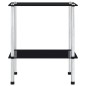 vidaXL Regal mit 2 Ablagen Schwarz 40x40x47 cm Hartglas vidaXL Regal mit 2 Ablagen Schwarz 40x40x47 cm Hartglas