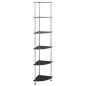 vidaXL Regal mit 6 Ablagen Schwarz 30x30x160 cm Hartglas vidaXL Regal mit 6 Ablagen Schwarz 30x30x160 cm Hartglas