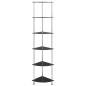 vidaXL Regal mit 6 Ablagen Schwarz 30x30x160 cm Hartglas vidaXL Regal mit 6 Ablagen Schwarz 30x30x160 cm Hartglas