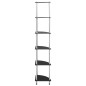 vidaXL Regal mit 6 Ablagen Schwarz 30x30x160 cm Hartglas vidaXL Regal mit 6 Ablagen Schwarz 30x30x160 cm Hartglas