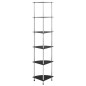 vidaXL Regal mit 6 Ablagen Schwarz 30x30x160 cm Hartglas vidaXL Regal mit 6 Ablagen Schwarz 30x30x160 cm Hartglas