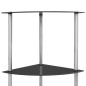 vidaXL Regal mit 6 Ablagen Schwarz 30x30x160 cm Hartglas vidaXL Regal mit 6 Ablagen Schwarz 30x30x160 cm Hartglas