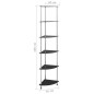 vidaXL Regal mit 6 Ablagen Schwarz 30x30x160 cm Hartglas vidaXL Regal mit 6 Ablagen Schwarz 30x30x160 cm Hartglas