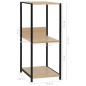 vidaXL Kleines Bücherregal Schwarz Eichefarben 33,5x39,6x79,7cm