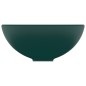 vidaXL Luxus-Waschbecken Rund Matt Dunkelgrün 32,5x14 cm Keramik vidaXL Luxus-Waschbecken Rund Matt Dunkelgrün 32,5x14 cm Keramik