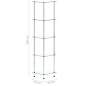 vidaXL Regal mit 5 Ablagen Transparent 30x30x130 cm Hartglas vidaXL Regal mit 5 Ablagen Transparent 30x30x130 cm Hartglas