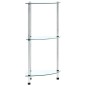 vidaXL Regal mit 3 Ablagen Transparent 30x30x67 cm Hartglas vidaXL Regal mit 3 Ablagen Transparent 30x30x67 cm Hartglas
