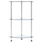 vidaXL Regal mit 3 Ablagen Transparent 30x30x67 cm Hartglas vidaXL Regal mit 3 Ablagen Transparent 30x30x67 cm Hartglas