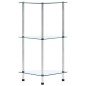 vidaXL Regal mit 3 Ablagen Transparent 30x30x67 cm Hartglas vidaXL Regal mit 3 Ablagen Transparent 30x30x67 cm Hartglas