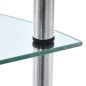 vidaXL Regal mit 3 Ablagen Transparent 30x30x67 cm Hartglas vidaXL Regal mit 3 Ablagen Transparent 30x30x67 cm Hartglas