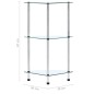 vidaXL Regal mit 3 Ablagen Transparent 30x30x67 cm Hartglas vidaXL Regal mit 3 Ablagen Transparent 30x30x67 cm Hartglas