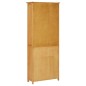 vidaXL Bücherregal mit 2 Türen 70x30x180 cm Massivholz Eiche vidaXL Bücherregal mit 2 Türen 70x30x180 cm Massivholz Eiche