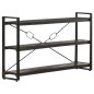 vidaXL Bücherregal 3 Fächer Schwarz 140x30x80 cm Mango Massivholz vidaXL Bücherregal 3 Fächer Schwarz 140x30x80 cm Mango Massivholz
