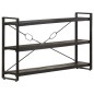 vidaXL Bücherregal 3 Fächer Schwarz 140x30x80 cm Mango Massivholz vidaXL Bücherregal 3 Fächer Schwarz 140x30x80 cm Mango Massivholz