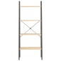 vidaXL Standregal 4 Böden Hellbraun und Schwarz 56x35x140 cm vidaXL Standregal 4 Böden Hellbraun und Schwarz 56x35x140 cm