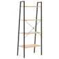 vidaXL Standregal 4 Böden Hellbraun und Schwarz 56x35x140 cm vidaXL Standregal 4 Böden Hellbraun und Schwarz 56x35x140 cm