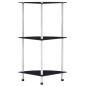 vidaXL Regal mit 3 Ablagen Schwarz 30x30x67 cm Hartglas vidaXL Regal mit 3 Ablagen Schwarz 30x30x67 cm Hartglas