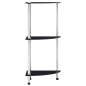 vidaXL Regal mit 3 Ablagen Schwarz 30x30x67 cm Hartglas vidaXL Regal mit 3 Ablagen Schwarz 30x30x67 cm Hartglas