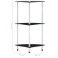 vidaXL Regal mit 3 Ablagen Schwarz 30x30x67 cm Hartglas vidaXL Regal mit 3 Ablagen Schwarz 30x30x67 cm Hartglas