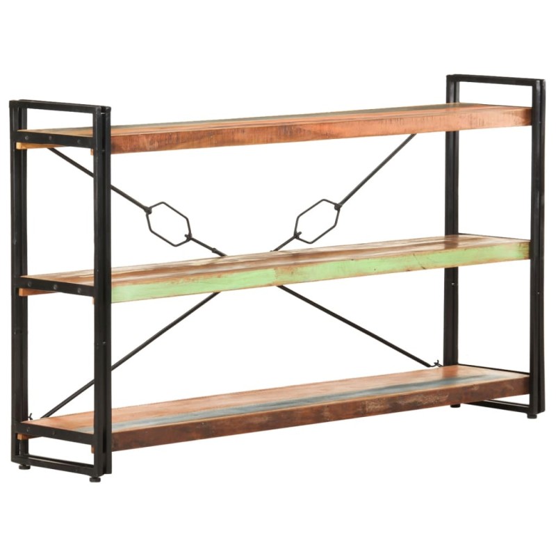 vidaXL Bücherregal 3 Fächer 140x30x80 cm Altholz Massiv vidaXL Bücherregal 3 Fächer 140x30x80 cm Altholz Massiv