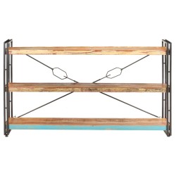 vidaXL Bücherregal 3 Fächer 140x30x80 cm Altholz Massiv