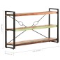 vidaXL Bücherregal 3 Fächer 140x30x80 cm Altholz Massiv vidaXL Bücherregal 3 Fächer 140x30x80 cm Altholz Massiv