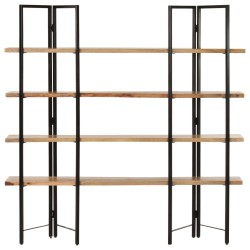 vidaXL Bücherregal mit 4 Regalböden 160x35x160 cm Mango Massivholz