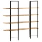 vidaXL Bücherregal mit 4 Regalböden 160x35x160 cm Mango Massivholz vidaXL Bücherregal mit 4 Regalböden 160x35x160 cm Mango Massivholz