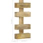 vidaXL Wand-Zeitschriftenständer 30 x 11 x 72 cm Massivholz Mango vidaXL Wand-Zeitschriftenständer 30 x 11 x 72 cm Massivholz Mango