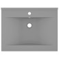 vidaXL Luxus-Waschbecken mit Hahnloch Matt-Hellgrau 60x46 cm Keramik vidaXL Luxus-Waschbecken mit Hahnloch Matt-Hellgrau 60x46 cm Keramik