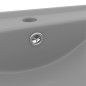 vidaXL Luxus-Waschbecken mit Hahnloch Matt-Hellgrau 60x46 cm Keramik vidaXL Luxus-Waschbecken mit Hahnloch Matt-Hellgrau 60x46 cm Keramik