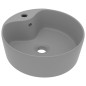 vidaXL Luxus-Waschbecken mit Überlauf Matt Hellgrau 36x13 cm Keramik vidaXL Luxus-Waschbecken mit Überlauf Matt Hellgrau 36x13 cm Keramik