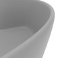 vidaXL Luxus-Waschbecken mit Überlauf Matt Hellgrau 36x13 cm Keramik vidaXL Luxus-Waschbecken mit Überlauf Matt Hellgrau 36x13 cm Keramik