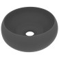 vidaXL Luxuriöses Waschbecken Rund Matt Dunkelgrau 40x15 cm Keramik vidaXL Luxuriöses Waschbecken Rund Matt Dunkelgrau 40x15 cm Keramik