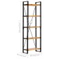vidaXL Bücherregal 5 Fächer 60 x 30 x 180 cm Mango Massivholz vidaXL Bücherregal 5 Fächer 60 x 30 x 180 cm Mango Massivholz