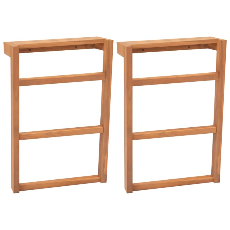 vidaXL Handtuchhalter 2 Stk. Massivholz Teak vidaXL Handtuchhalter 2 Stk. Massivholz Teak