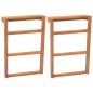 vidaXL Handtuchhalter 2 Stk. Massivholz Teak vidaXL Handtuchhalter 2 Stk. Massivholz Teak