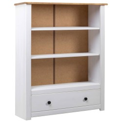 vidaXL Bücherregal Weiß 80 x 35 x 110 cm Massivholz Panama-Kiefer