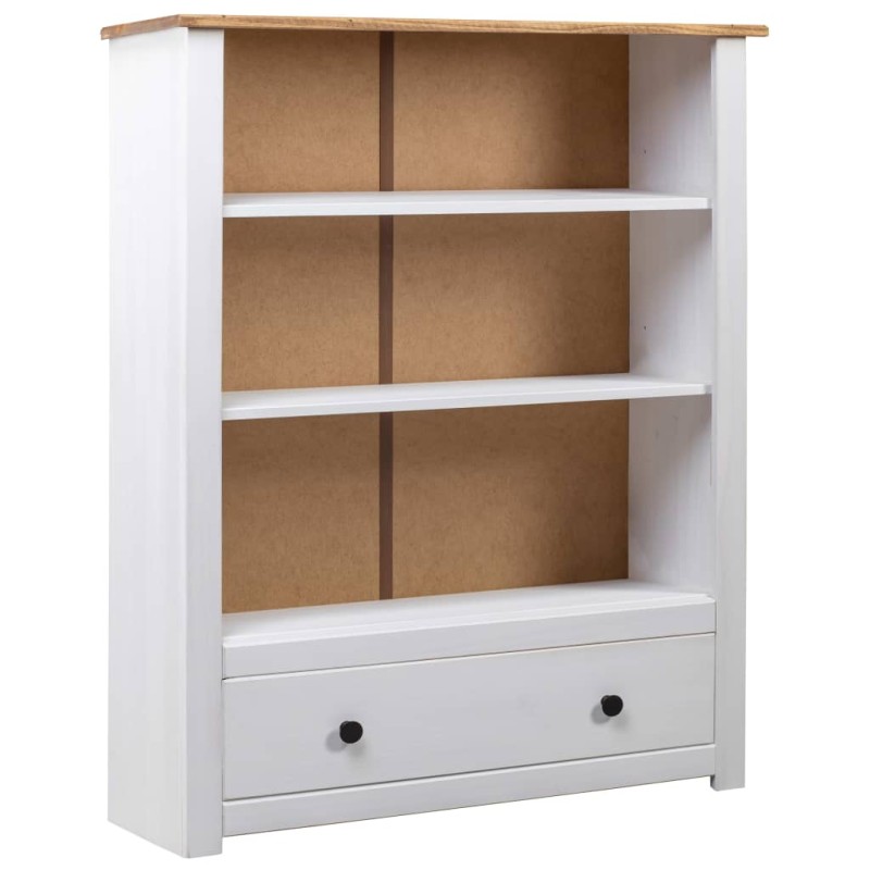 vidaXL Bücherregal Weiß 80 x 35 x 110 cm Massivholz Panama-Kiefer vidaXL Bücherregal Weiß 80 x 35 x 110 cm Massivholz Panama-Kiefer